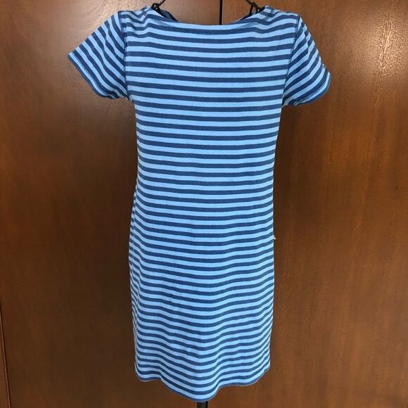 Ralph Lauren Blue Stripped Tee Shirt Dress - Picture 1 of 6